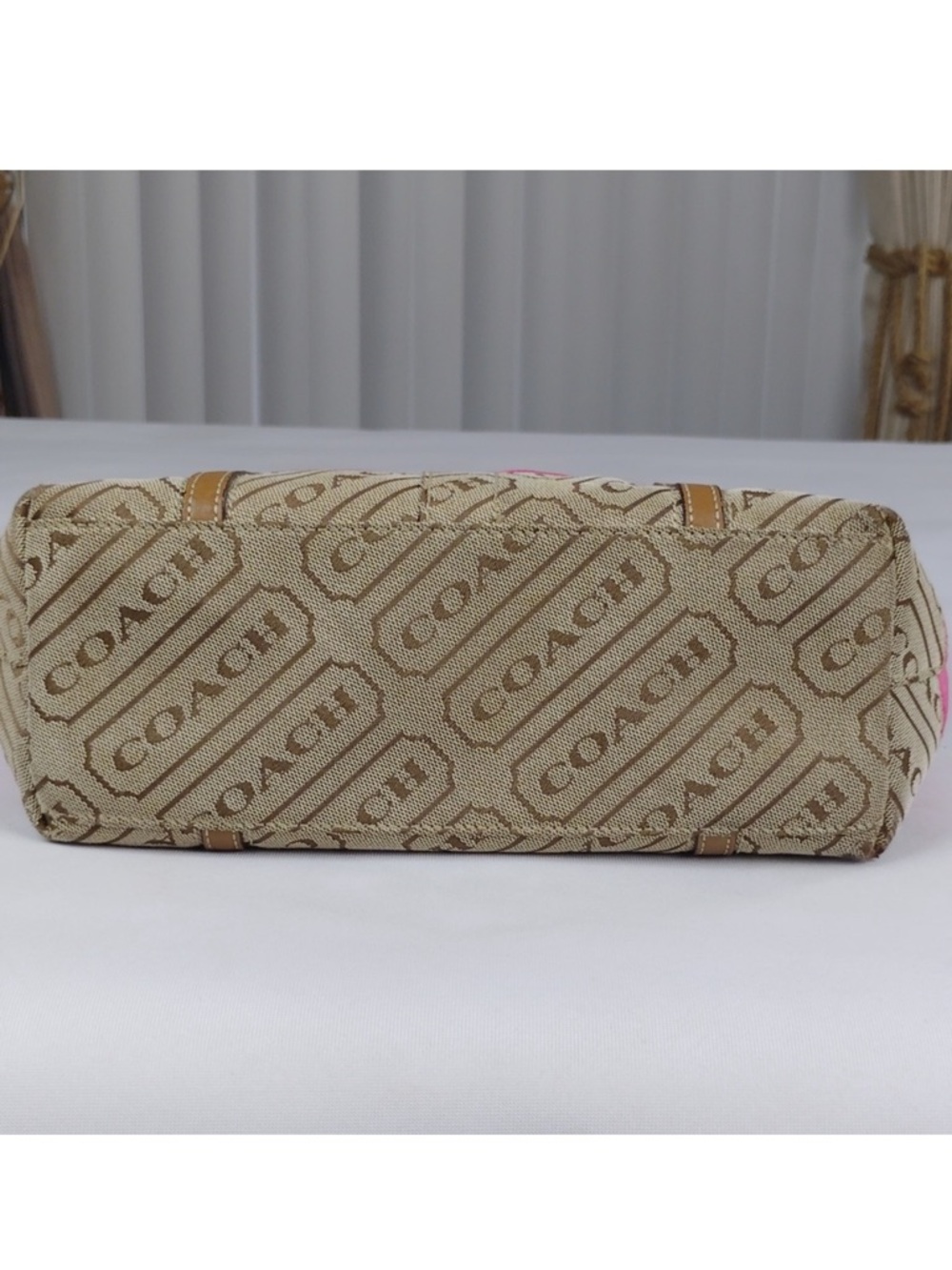 Coach Signature Logo Canvas Tote
Handbag. - Picture 5 of 16